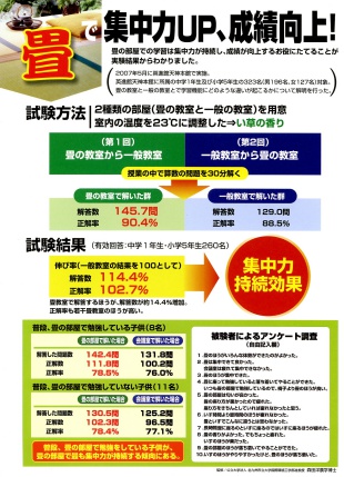 勉強にも畳が有効ですのイメージ